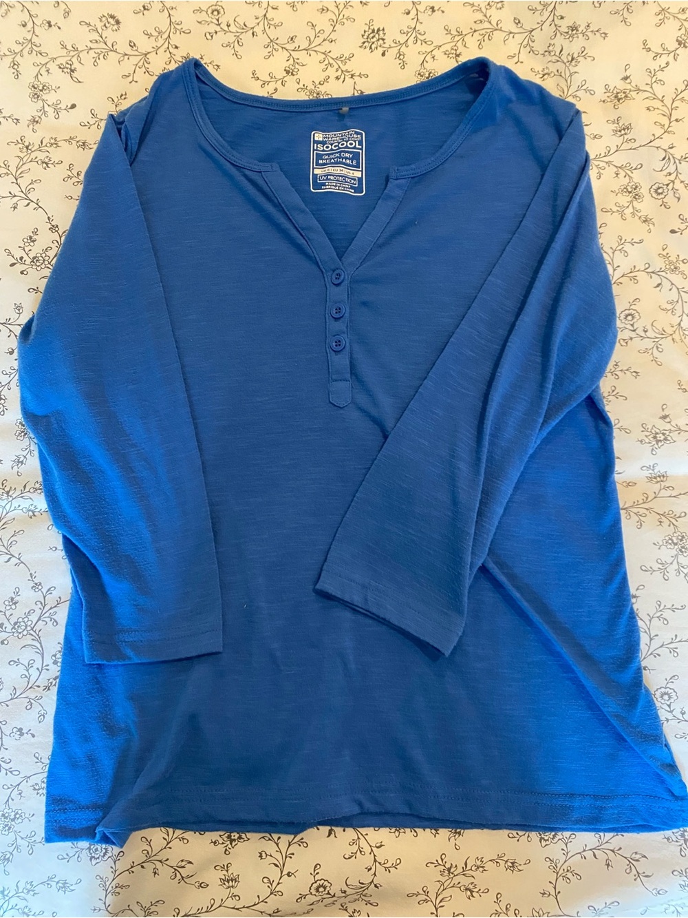 Mountain Warehouse ISOCOOL Blue Henley Top